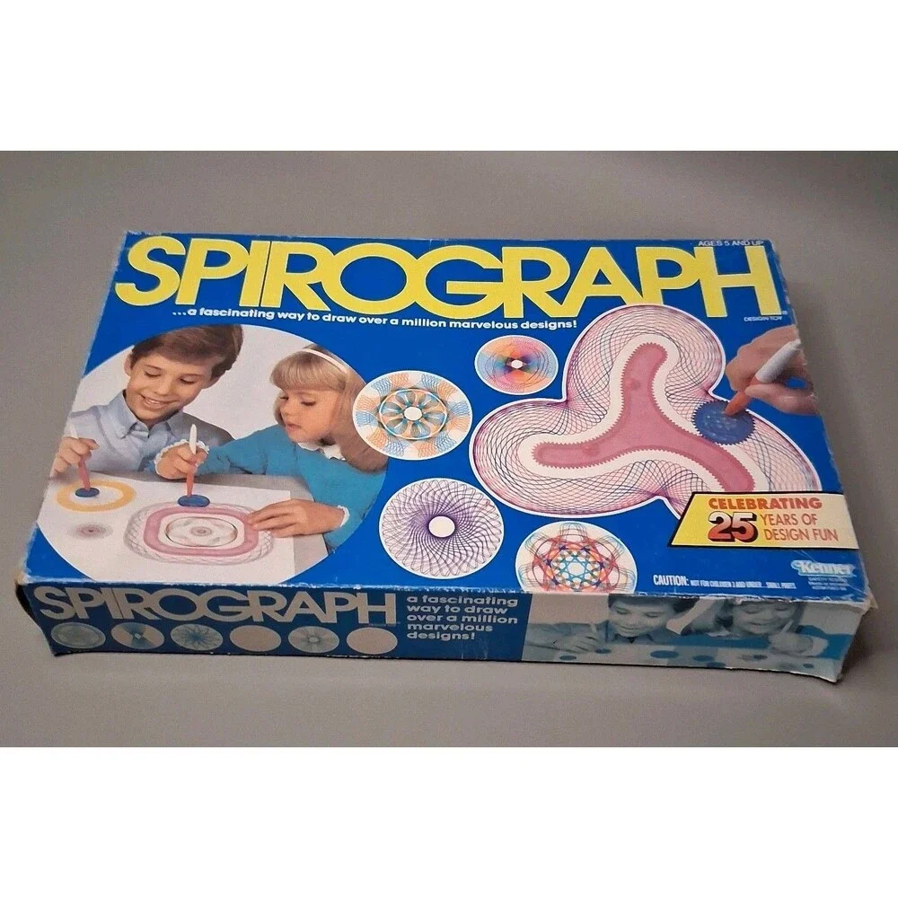 Vintage‎ 1990's SPIROGRAPH Board Game Celebrating 25 Years Edition Incomplete